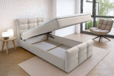 Łóżko kontynentalne Dorel Pojedyncze – Beżowy