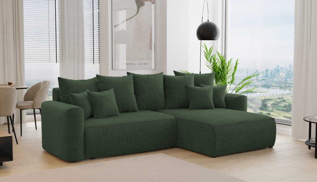 Narożnik Bari L – kolor Zielony