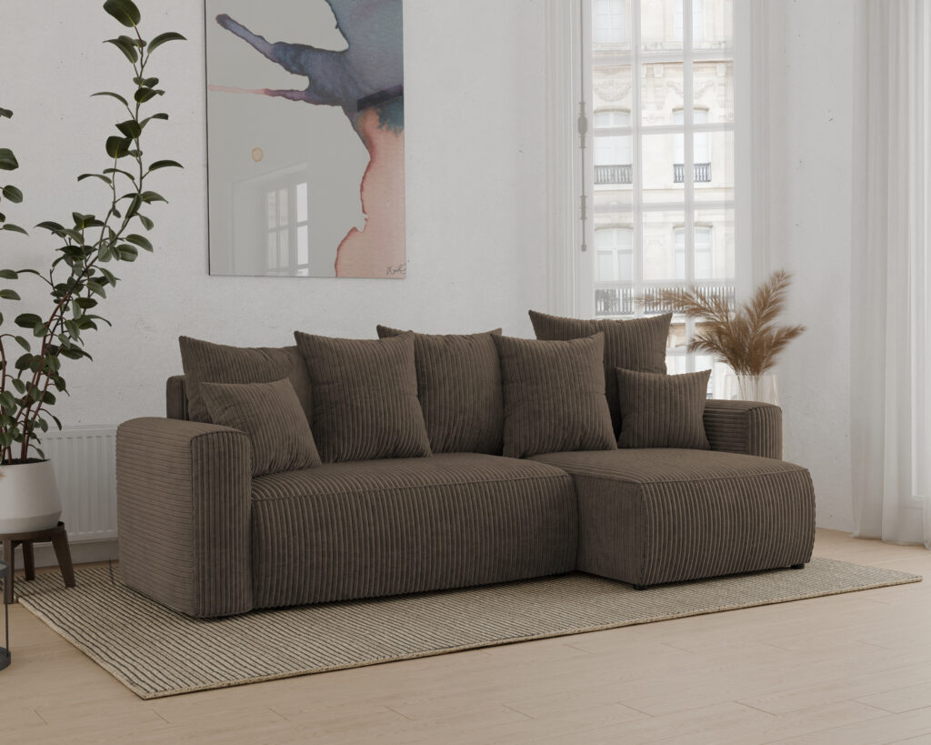 Narożnik Denver L – kolor Brązowy