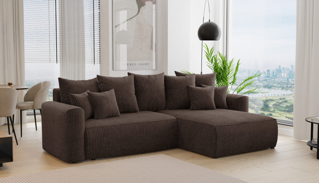 Narożnik Bari L – kolor Brązowy