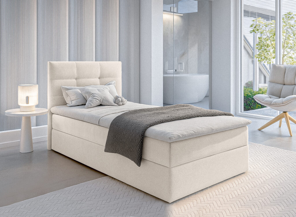 Łóżko kontynentalne Elegant Pojedyncze – kolor Beżowy