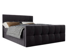 Łóżko kontynentalne Settlio Podwójne – Ciemnoszary