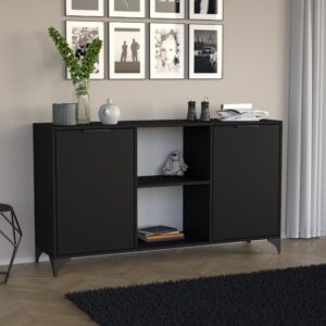 Komoda 2D Dwudrzwiowa Czarna – Meble Cezara