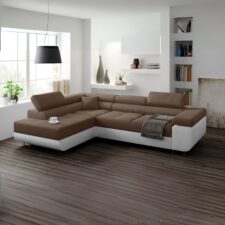 NAROŻNIK L HELEN INARI 26+BIAŁA ECO SKÓRA