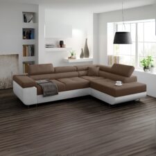 NAROŻNIK L HELEN INARI 26+BIAŁA ECO SKÓRA